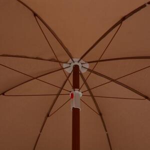 Parasol ogrodowy na stalowym słupku, 240 cm, taupe
