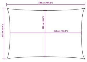 Prostokątny żagiel ogrodowy, tkanina oxford, 2,5x5 m, żółty