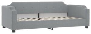Sofa rozsuwana z materacami, jasnoszara, 80x200 cm, tkanina