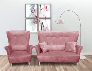 ZESTAW MEBLI: Sofa Ludwik 190/90 + 2 fotele 85/105 cm piękne stylizowane meble