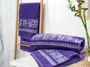 1x ręcznik kąpielowy BAMBOO fioletowy + 2x ręcznik BAMBOO fioletowy