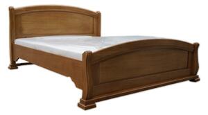 Łóżko drewniane CEZAR 160×200 cm dębowe ze stelażem kolor drewna