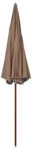 Parasol ogrodowy na stalowym słupku, 300 cm, taupe