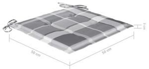 Krzesła ogrodowe z poduszkami, 8 szt., lite drewno akacjowe