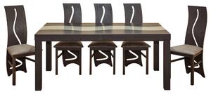 Zestaw mebli do jadalni/salonu – Stół HENRYK 160 cm + wkładka 50 cm + 6 Krzeseł K95
