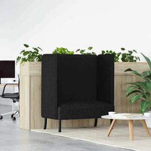 Sofa z wysokim oparciem czarny 109 x 56 x 121 cm tkanina