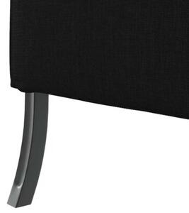 Sofa z wysokim oparciem czarny 109 x 56 x 121 cm tkanina