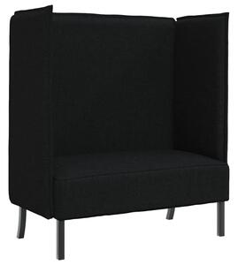 Sofa z wysokim oparciem czarny 109 x 56 x 121 cm tkanina