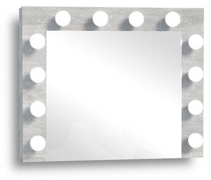Lustro z 12 Å¼arÃ³wkami LED idealne do toaletki beton