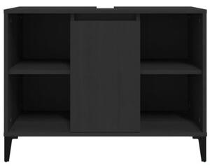 Szafka pod umywalkę, czarna, 80x33x60 cm