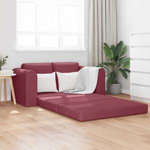 Sofa bed czerwone wino 148 x 71 x 83 cm tkanina