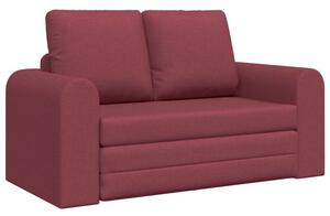 Sofa bed czerwone wino 148 x 71 x 83 cm tkanina