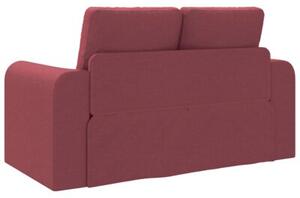 Sofa bed czerwone wino 148 x 71 x 83 cm tkanina
