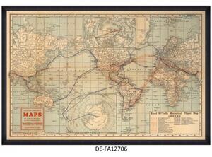 | SPRAWDŹ RABAT W KOSZYKU ! Obraz Historical Flight Map 150x100 DE-FA12706 MINDTHEGAP DE-FA12706
