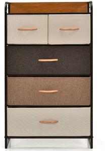 Komoda organizer ze składanymi 5 szufladami 58 x 29 x 99,5 cm