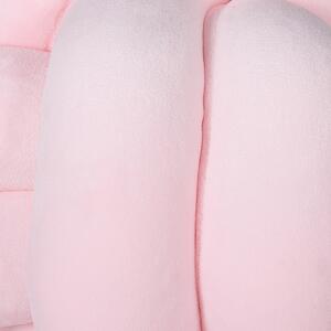 Nowoczesna ozdobna poduszka supeł welurowa 20 x 20 cm różowa Malni Beliani