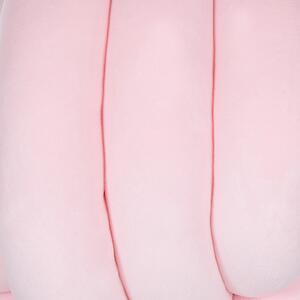 Nowoczesna ozdobna poduszka supeł welurowa 30 x 30 cm różowa Malni Beliani