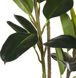 Sztuczna roślina zielona czarna doniczka fikus tworzywo sztuczne 134 cm Ficus Beliani