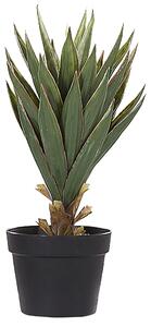 Sztuczna roślina plastikowa aloes 52 cm w donicy ozdoba salonu Yucca Beliani
