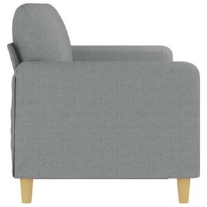 Sofa 3-osobowa, jasnoszara, 180 cm, tapicerowana tkaninÄ