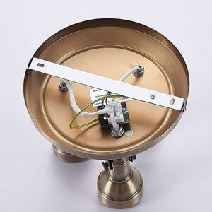 Lindby - Perseas 3 Round Lampa Sufitowa Antique Brass Lindby