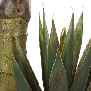 Sztuczna roślina plastikowa aloes 90 cm w donicy ozdoba salonu Yucca Beliani