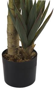 Sztuczna roślina plastikowa aloes 90 cm w donicy ozdoba salonu Yucca Beliani