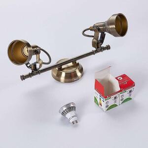Lindby - Perseas 2 Lampa Sufitowa Antique Brass Lindby