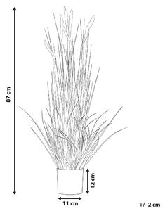 Sztuczna roślina doniczkowa trzcina 87 cm materiał syntetyczny Reed Plant Beliani