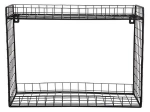 Czarna wielopoziomowa stalowa półka 40 cm Reja – PT LIVING
