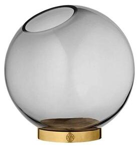 AYTM - Globe vase w. stand Ø10 Black/Gold AYTM