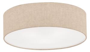 Beżowa lampa sufitowa z tekstylnym kloszem ø 60 cm Thor – Fischer & Honsel