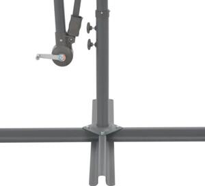 Parasol wiszący z aluminiowym słupkiem, 300 cm, niebieski