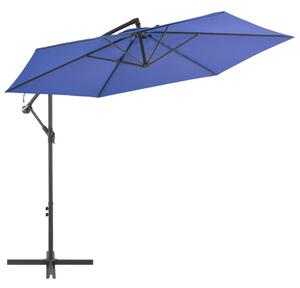 Parasol wiszący z aluminiowym słupkiem, 300 cm, niebieski
