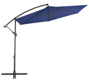 Parasol wiszący z aluminiowym słupkiem, 300 cm, niebieski