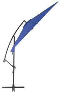 Parasol wiszący z aluminiowym słupkiem, 300 cm, niebieski