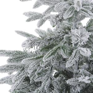 Choinka świąteczna ozdoba sztuczne drzewko plastikowe 120 cm białe Bassie Beliani