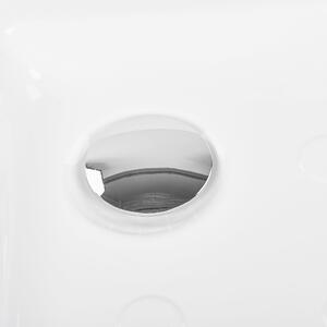 Antypoślizgowy brodzik prysznicowy z syfonem biały 80 x 80 x 7 cm Siuna Beliani