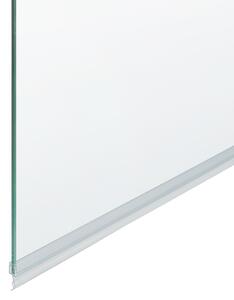 Minimalistyczny parawan na wannowy z drzwiami szkło hartowane 140 x 100 cm Tuapi Beliani