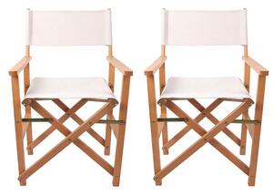 Krzesło reżyserskie, 2 szt, w kilku kolorach-białe