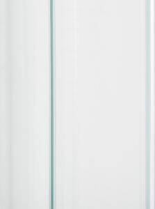 Kabina prysznicowa szkło hartowane drzwi przesuwne 80x80x185 cm srebrna Jukatan Beliani