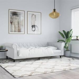 Sofa z funkcją spania, biała, 100x200 cm, sztuczna skóra
