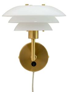 DybergLarsen - DL20 Lampa Ścienna Opal/Brass DybergLarsen