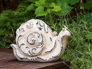 Figurka ogrodowa szara z tworzywa sztucznego dekoracyjna do ogrodu ślimak Chiba Beliani