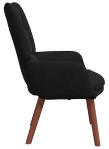 Fotel czarny 63 x 67 x 94 cm aksamit