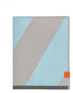 Miętowy ręcznik z bawełny organicznej frotte 50x90 cm Diagonal – Mette Ditmer Denmark