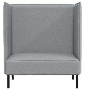 Sofa z wysokim oparciem jasnoszary 109 x 56 x 121 cm tkanina