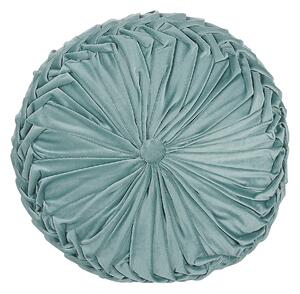 Poduszka ozdobna dekoracyjna okrągła plisowana 40 cm zielona Udala Beliani