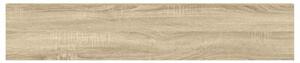 Półki ścienne, 4 szt., dębowo-białe, 120 x 23,5 x 3,8 cm, mdf