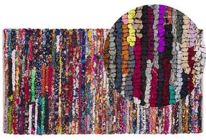 Dywan prostokątny boho design 80 x 150 cm ręcznie tkany wielokolorowy Bafra Beliani